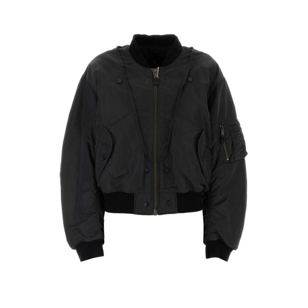 Maison Margiela Women Slate Nylon Bomber Jacket